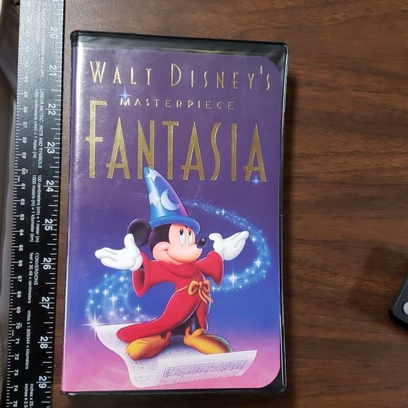 Walt Disney Fantasia Black Diamond VHS Tape Christmas Lead‎ '91